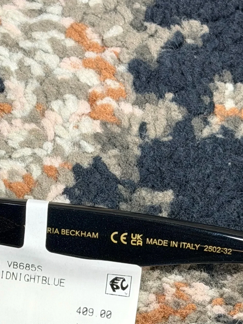 NWT Victoria Beckham ‘VB685S’ Cat Eye Sunglasses in “Metallic Midnight Blue”